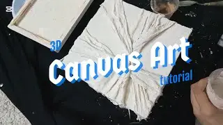 3D canvas Art tutorial | Canvas Sculpture DIY | Plaster of Paris on canvas | Wall art small canvas