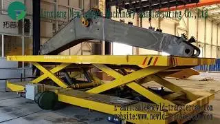 Rail Flatbed Transfer Cart - Rail Guided Transport Carts