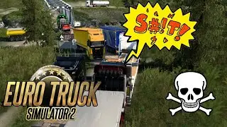 Chaos in Multiplayer - Kirkenes Death Road - Euro Truck Simulator 2 | Logi G29 | Promods