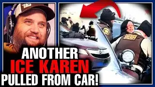 TESLA RAMS ICE IN MINNEAPOLIS WOMAN RIPPED FROM CAR AFTER!