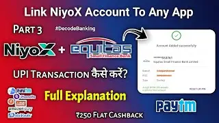 Link NiyoX Equitas Savings Account To Any App | NiyoX UPI Offer | Flat Cashback Of ₹150 | #NiyoXUPI