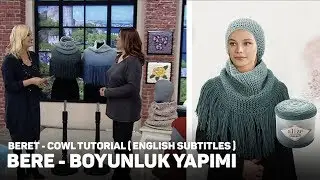 Alize Superlana Midi Ombre Batik ile Bere Boyunluk Yapımı - Beret & Cowl Tutorial