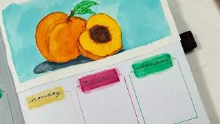 Peach themed weekly spread #weekly #dailyjournal #bujo #positivevibes #art