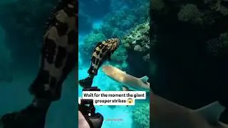 INSANE POV: Giant Grouper Swallows Shark! 🌊🦈 | Extreme Underwater Attack #oceanpredators