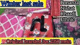 Nishat , Khaadi & Bonanza satrangi💯 Winter 70% off Sale🔥| Winter clearance sale ✨️ @zainabonlybrands