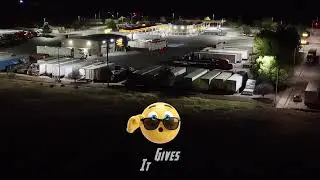 DJI MINI 5 PRO &mdash; ночная съемка (Loves Travel Center &mdash; Техачапи, Калифорния)