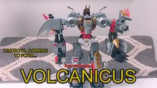 COMBINING THE DINOBOTS!! (POTP Volcanicus) | Toy review #74