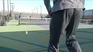 Pickleball Drills with David.  Hit cross court warms ups.