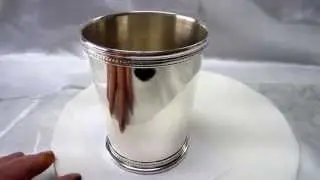 Sterling Silver Mint Julep Cup With Beaded Rim and Base