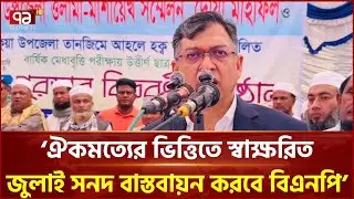 ঐকমত্যের ভিত্তিতে স্বাক্ষরিত জুলাই সনদ বাস্তবায়ন করবে বিএনপি : সালাহউদ্দিন আহমদ | BNP | Ekattor