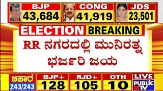Munirathna Wins From RR Nagar Constituency In A Huge Margin