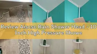 Review Aiscsc Rain Shower Head - 10 Inch High Pressure Shower Heads 304 Stainless Steel Ultra Thin S