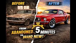 Abandoned to Brand New in 5 Minutes | Ford Mustang Fastback 1967 Full Restoration Timelapse ASMR