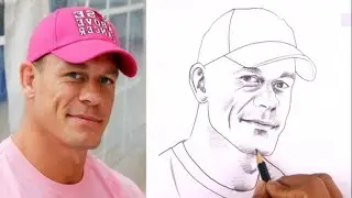 THE BEST John Cena Portrait Drawing Tutorial on YouTube!
