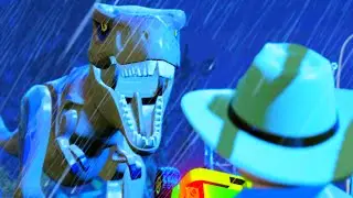 LEGO Jurassic World First T-Rex Encounter, Don't Move a Muscle Scene 