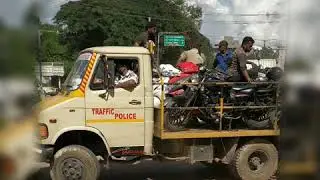 Bangalore Traffic Police caught breaking rules.