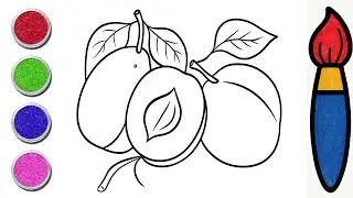 Color in Apricot Drawing | Apricot Coloring for Kids | Color With Musa