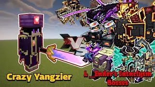 Crazy Yangzier VS L_Ender 's Cataclysm Bosses | Minecraft |Mobs Battle