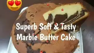 Superb & Tasty Marble Butter Cake Recipe / Butter Cake / Kek Marble / Easy & Fast Marble Cake Recipe