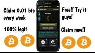 CLAIM free bitcoin every 15 minutes! Earn 0.01 BTC every week! Try it guys!