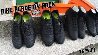 Nike Academy Pack blackout Mercurial Superfly IV, Magista Obra, Magista Opus, Tiempo Legend V