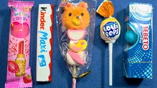 Asmr Candy Unboxing Lollipop / Candy Lipstick and Marshmallow Teddy Bear Unpacking