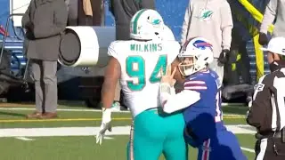 Josh Allen & Christian Wilkins FIGHT 😳 | Dolphins vs Bills Highlights