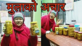 TASTY HOMEMADE RADISH ACHAR AT HOME IN MINUTES 🫜//SIMPLE HOMEMADE SPICES🌶️👌