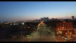 Downtown L.A. City Skyline Royalty Drone Footage