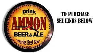 AMMON BEER ALE WALL CLOCK