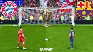 Bayern Munich vs FC Barcelona | Ronaldo vs Messi | UCL Final | FC 26 Penalty Shootout - PS5