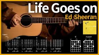 143. Life goes on - Ed Sheeran 【★★☆☆☆】 | Guitar tutorial | (TAB+Chords)