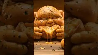 This Garlic Bread Creature Eats Like It&rsquo;s the End of the World! 🍞🧄#shorts #sureal #foodfantasy
