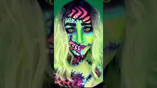 Lisa Frank inspired zombie makeup #shorts