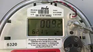 Reading the AEP bi-directional electric meter