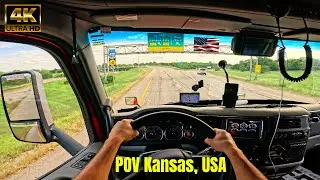 #65 4K POV Truck Driving | KANSAS to ARKANSAS Trip | USA