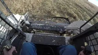 DIY skid steer forestry mulcher first test run (2)