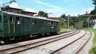 EmmentalBahn 12.09.2021: Abfahrt aus Sumiswald-Gr&uuml;nen der BDe2/4 