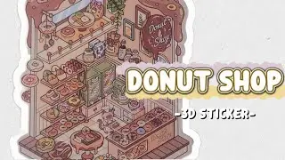 ASMR 3D Sticker Scene –도넛가게🍩 | Relax video | No BGM | No Talk