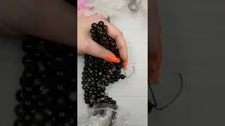 ЦВЕТ 🖤ПРОВОКАЦИЯ в чёрном ОБСИДИАНЕ и премиум фурнитура для украшений #beads #shorts #handmade