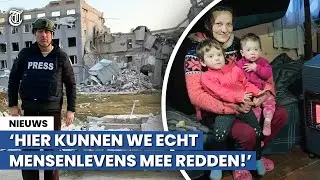 Presentator Sander de Kramer deelt kachels uit in Oekraïne: ‘Hele nacht onder vuur!’