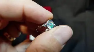 Ring for Girls made of Opal Stone set in Sterling Silver
