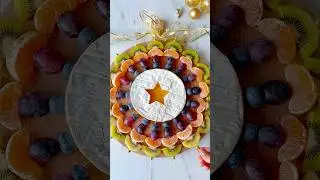 Festive Star Brie + Fruit Skewers ⭐ Christmas Appetizer idea & New Year Snacks Inspiration #shorts