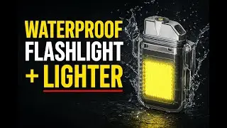Waterproof Keychain Flashlight with Lighter | Unboxing & Honest Review 🔦🔥