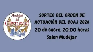 Sorteo del orden de actuaci&oacute;n del COAJ 2026.