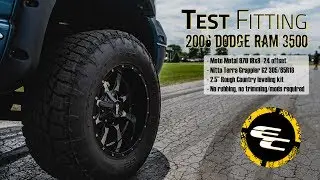 Test Fitting - Leveled 2006 Dodge Ram 3500 w/ 18