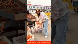 DRIED GOLD 🍤 how shrimp are processed#shorts #crafts #skills #seafood #processing