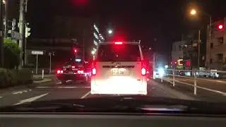 Driving in service road at night for sleep,work,study (rear camera)