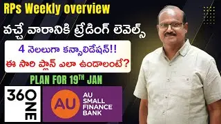 వచ్చే వారానికి ట్రేడ్‌ ప్లాన్‌ చెప్పిన RP | 4 నెలులుగా 1000 పాయింట్ల కన్సాలిడేషన్‌! AU Bank, 360One