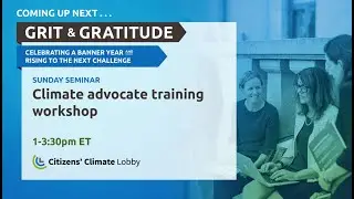 Climate Advocate Training Workshop: #CCL2021 November Conference